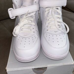 Nike White Air Force 1 Sneakers High-Top Leather